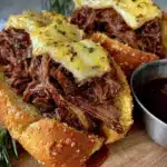 slow cooker french dip sandwiches - featured image