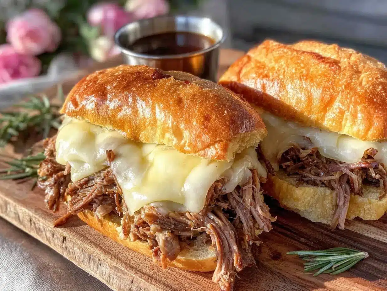 slow cooker french dip sandwiches preparation steps