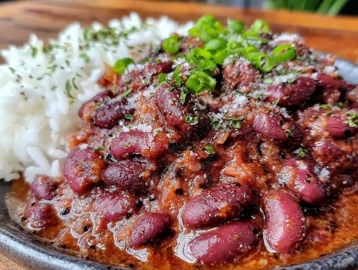 slow-simmered red beans and rice preparation steps