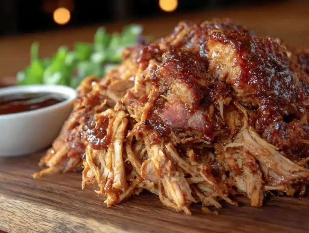 smoked pulled pork recipe - featured image