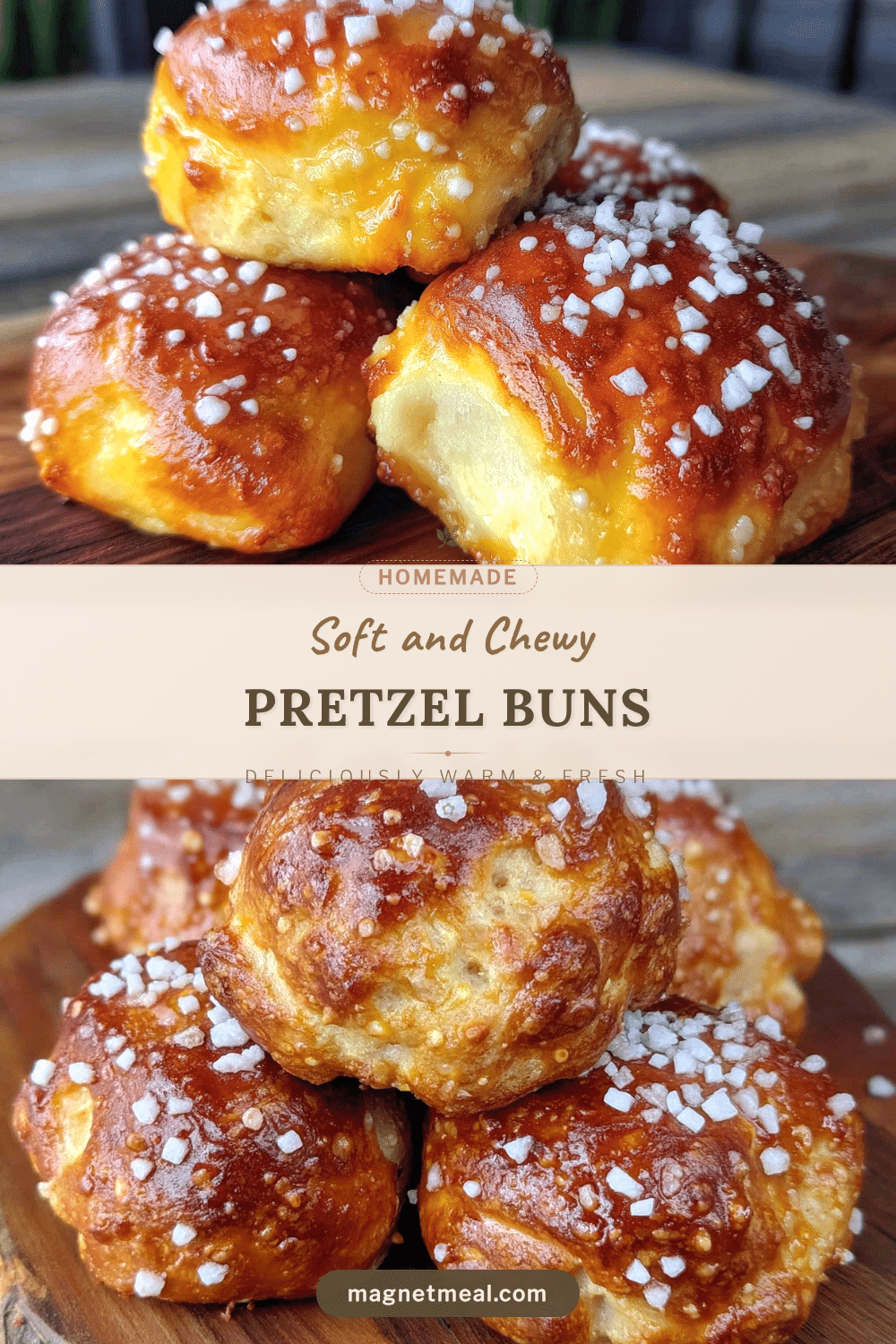 soft pretzel buns recipe