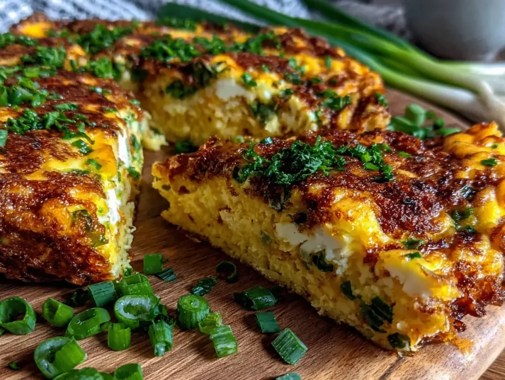 spring onion frittata - featured image