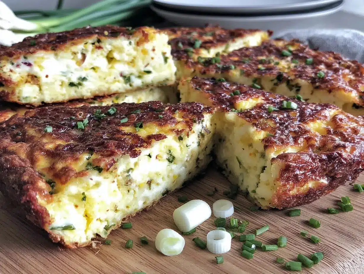 spring onion frittata preparation steps