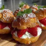strawberry cream puffs - featured image
