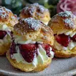 strawberry cream puffs - featured image