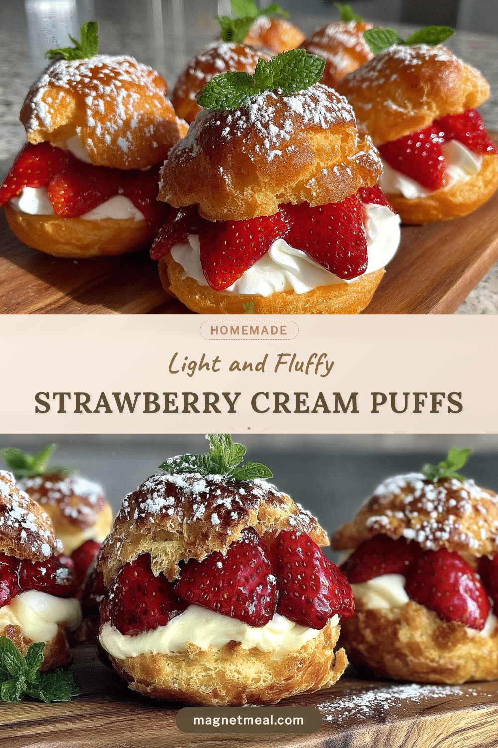 strawberry cream puffs recipe