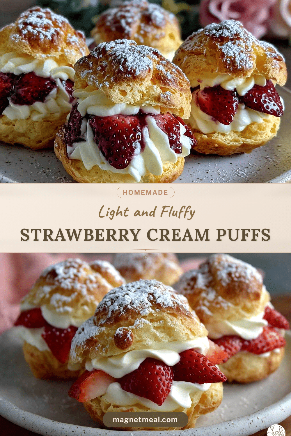 strawberry cream puffs recipe
