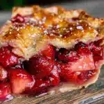 strawberry rhubarb pie recipe - featured image