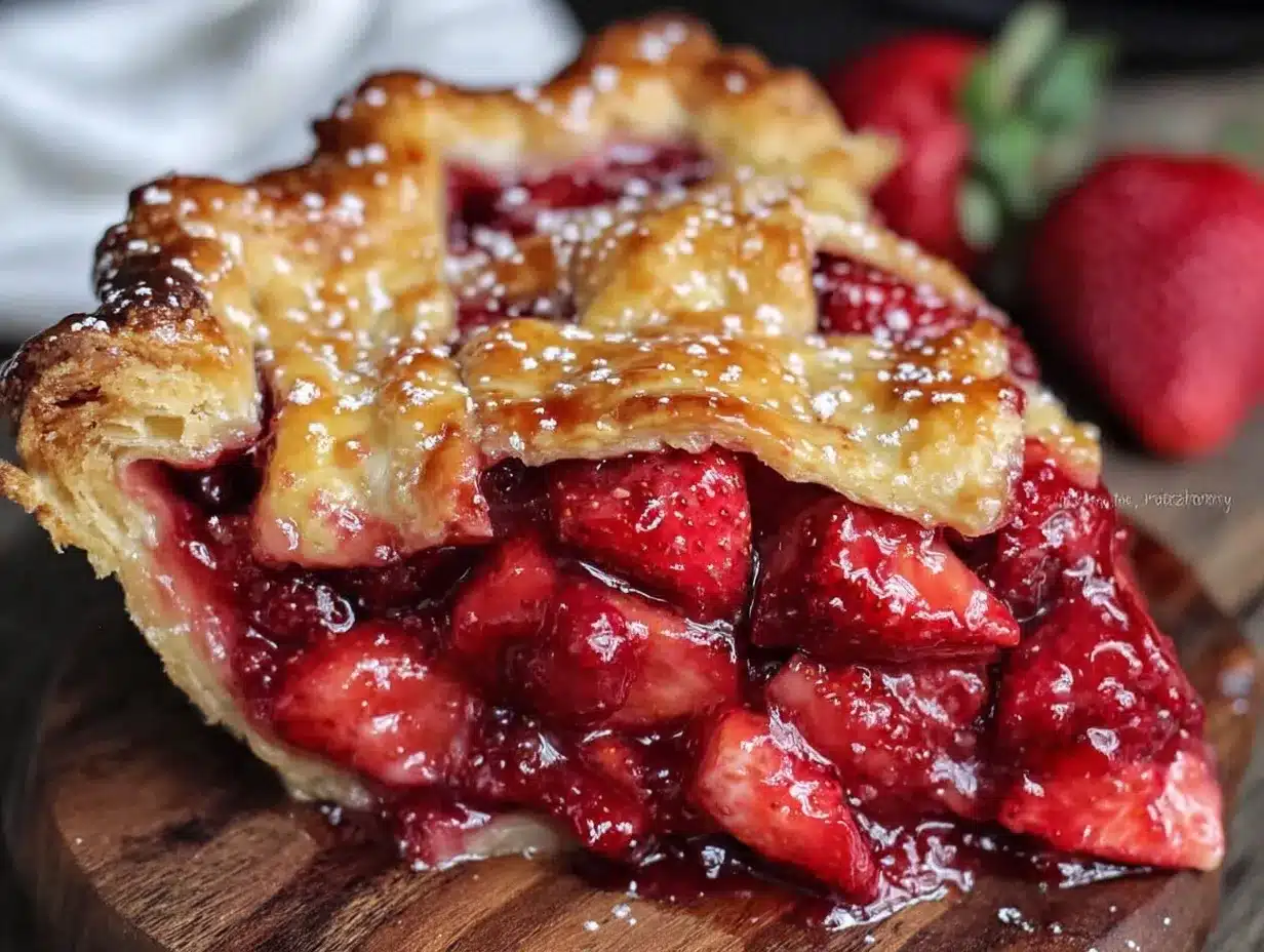 strawberry rhubarb pie recipe preparation steps