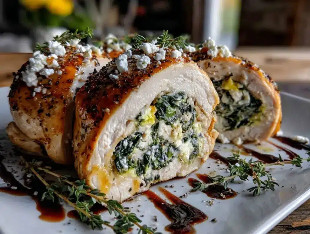 stuffed chicken breast with spinach and goat cheese - featured image