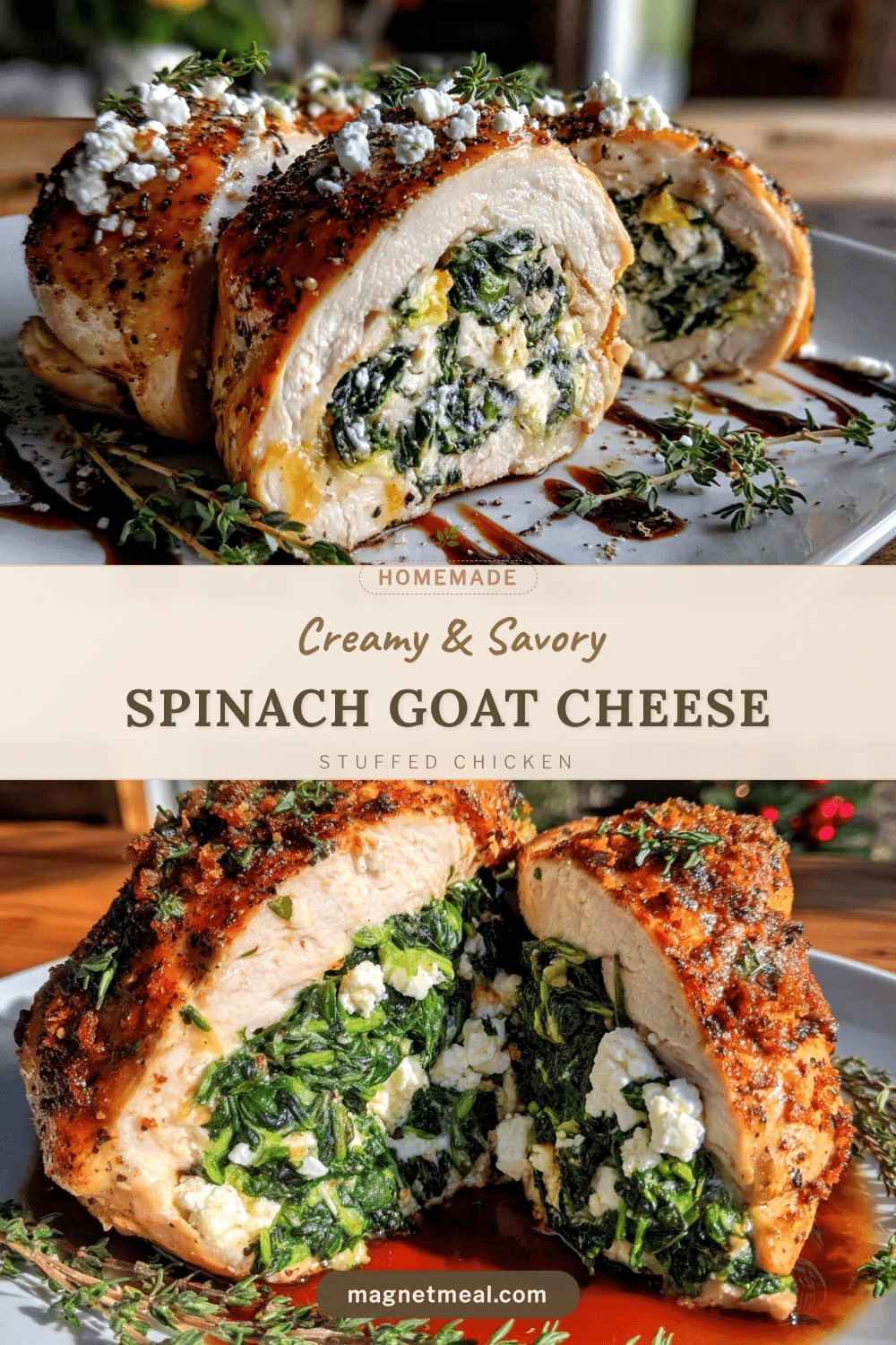 stuffed chicken breast with spinach and goat cheese recipe