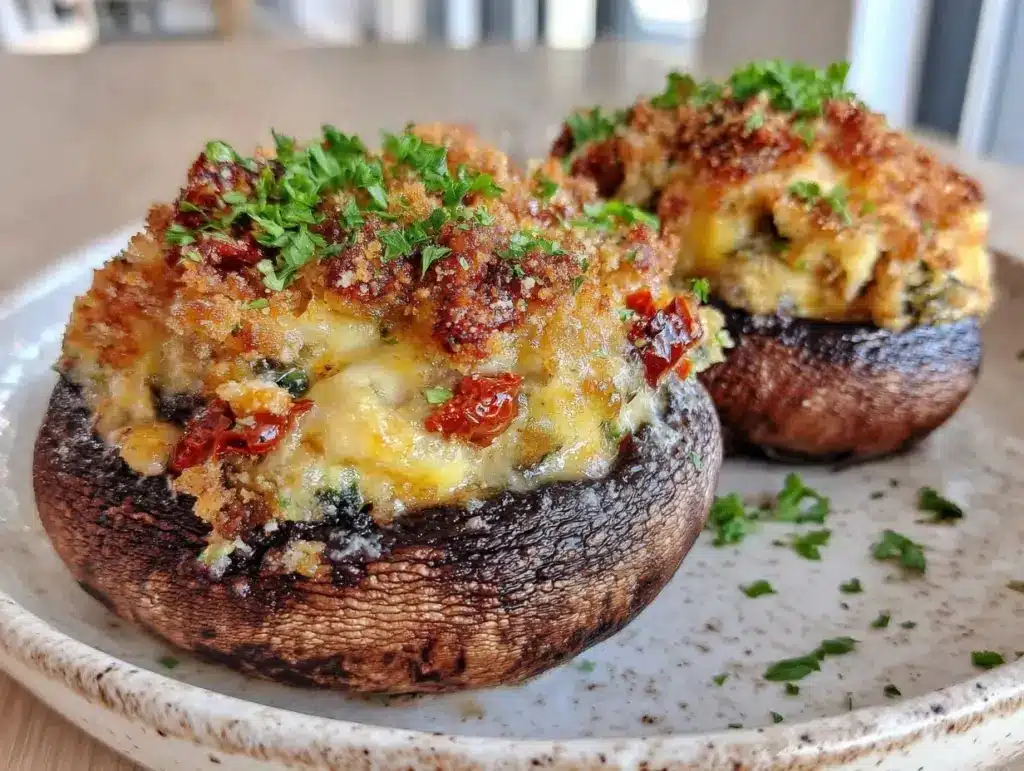 stuffed portobello mushrooms - featured image