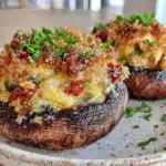 stuffed portobello mushrooms - featured image