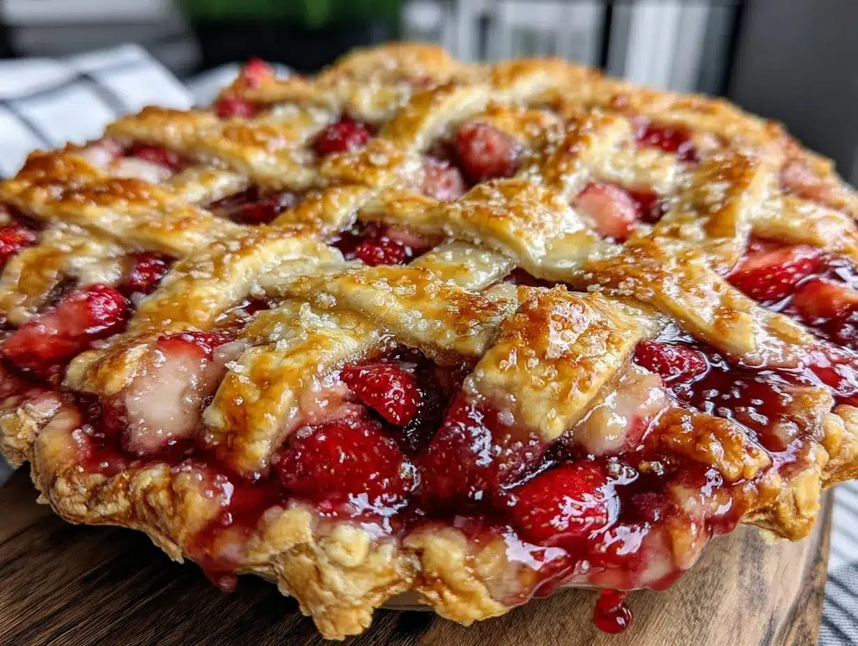 tangy rhubarb strawberry pie preparation steps