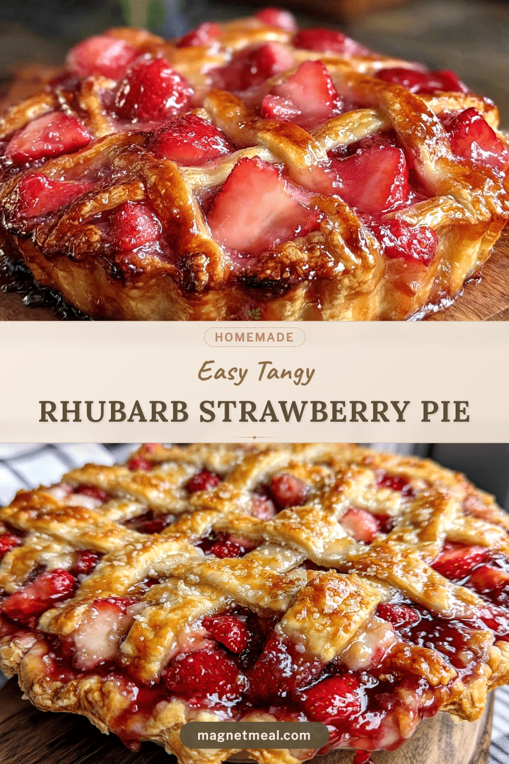 tangy rhubarb strawberry pie recipe