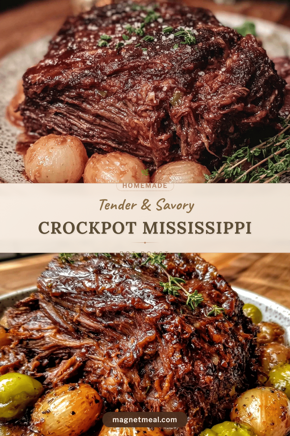 tender crockpot Mississippi pot roast recipe