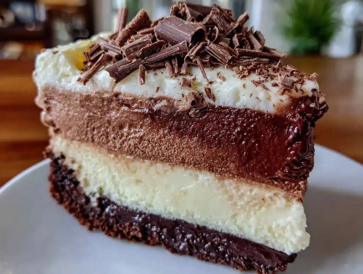triple chocolate mousse cake preparation steps