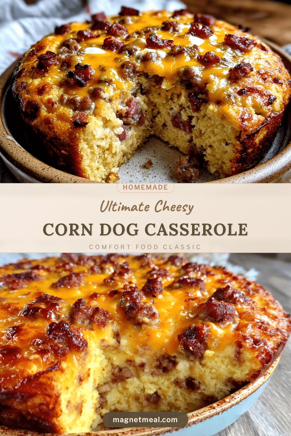 Ultimate Cheesy Corn Dog Casserole recipe