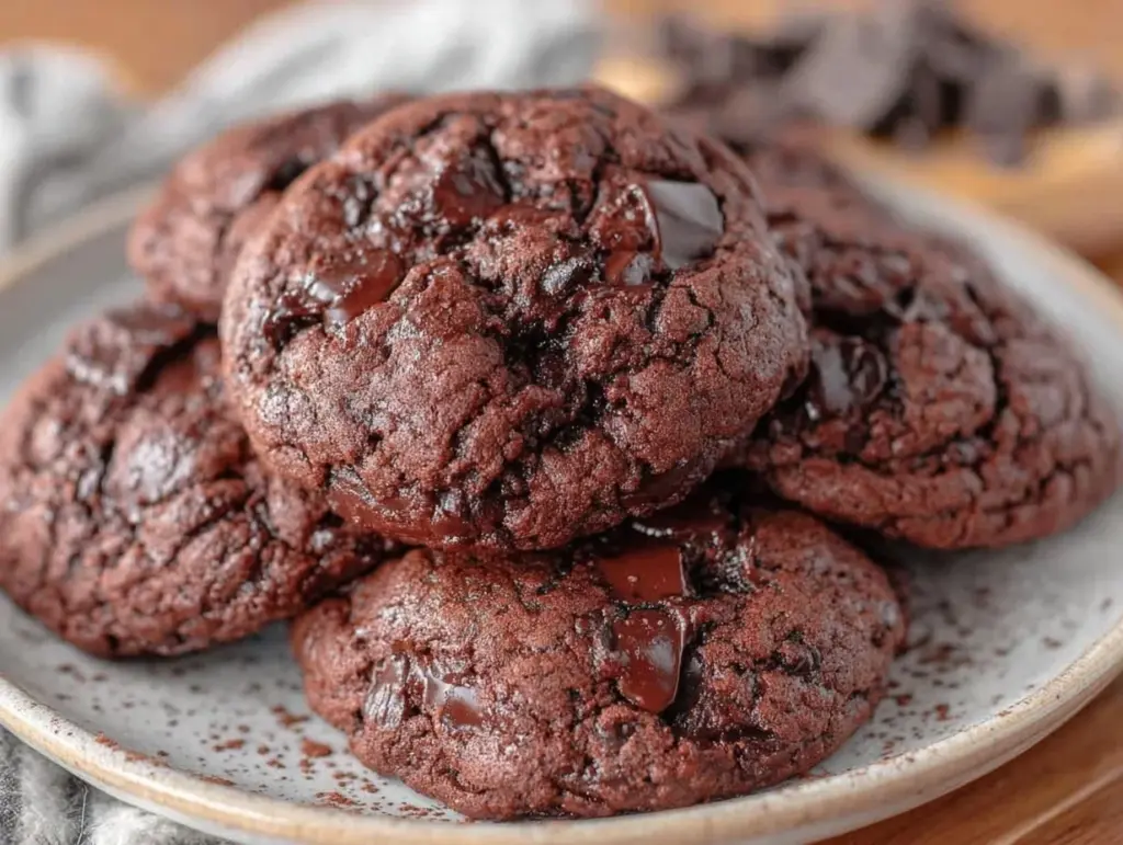 Ultimate Fudgy Double Chocolate Cookies - featured image