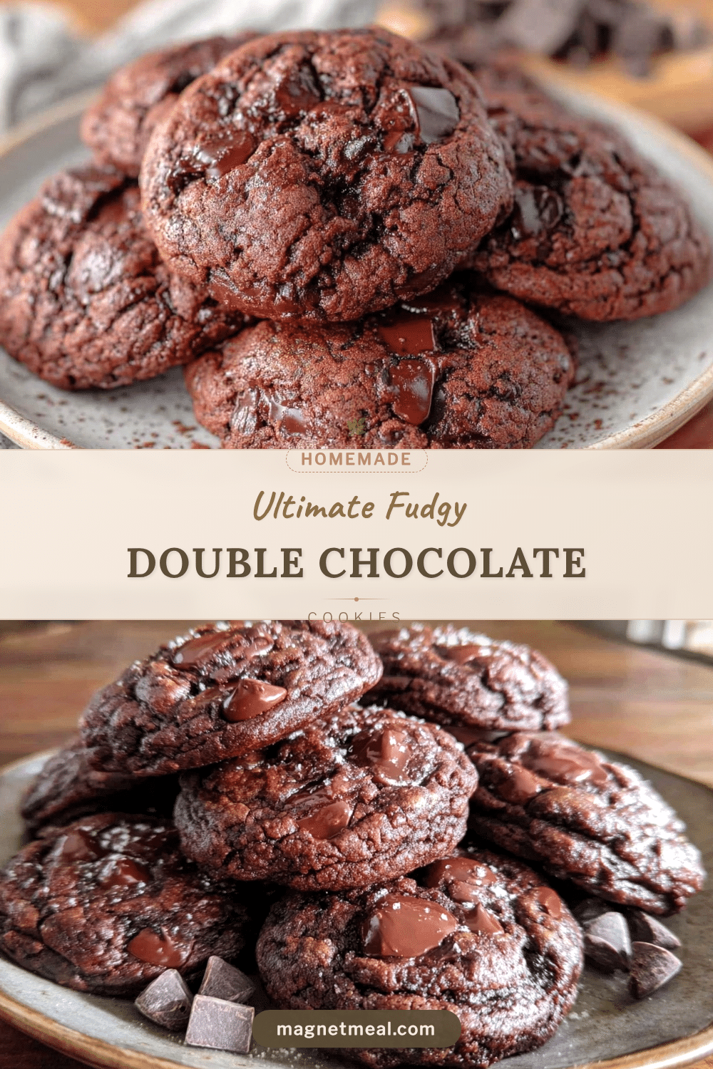 Ultimate Fudgy Double Chocolate Cookies recipe