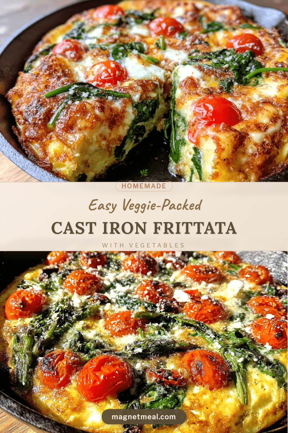 veggie-packed cast iron frittata recipe