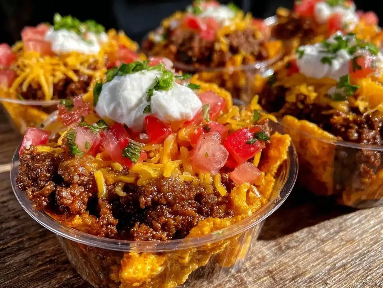 walking taco bar recipe preparation steps