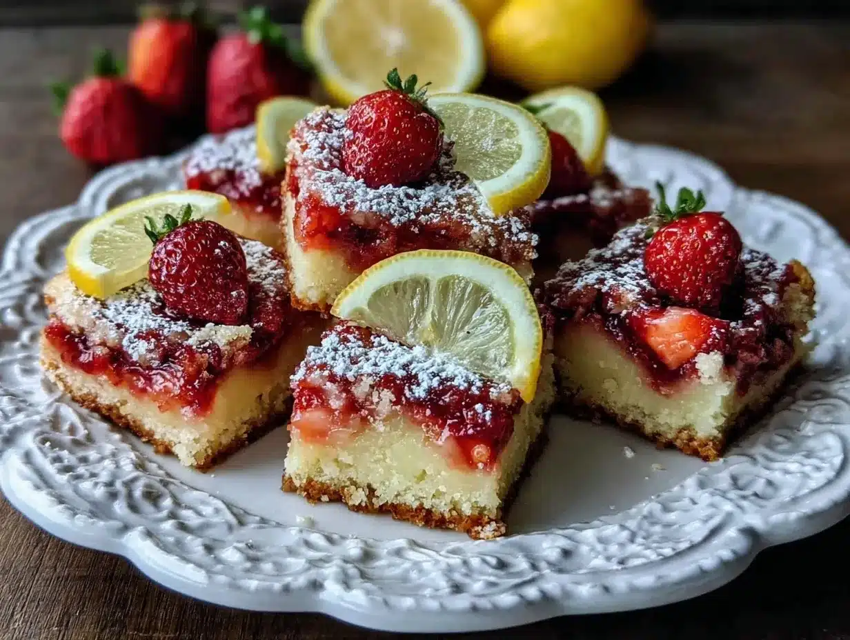 zesty strawberry lemonade bars preparation steps