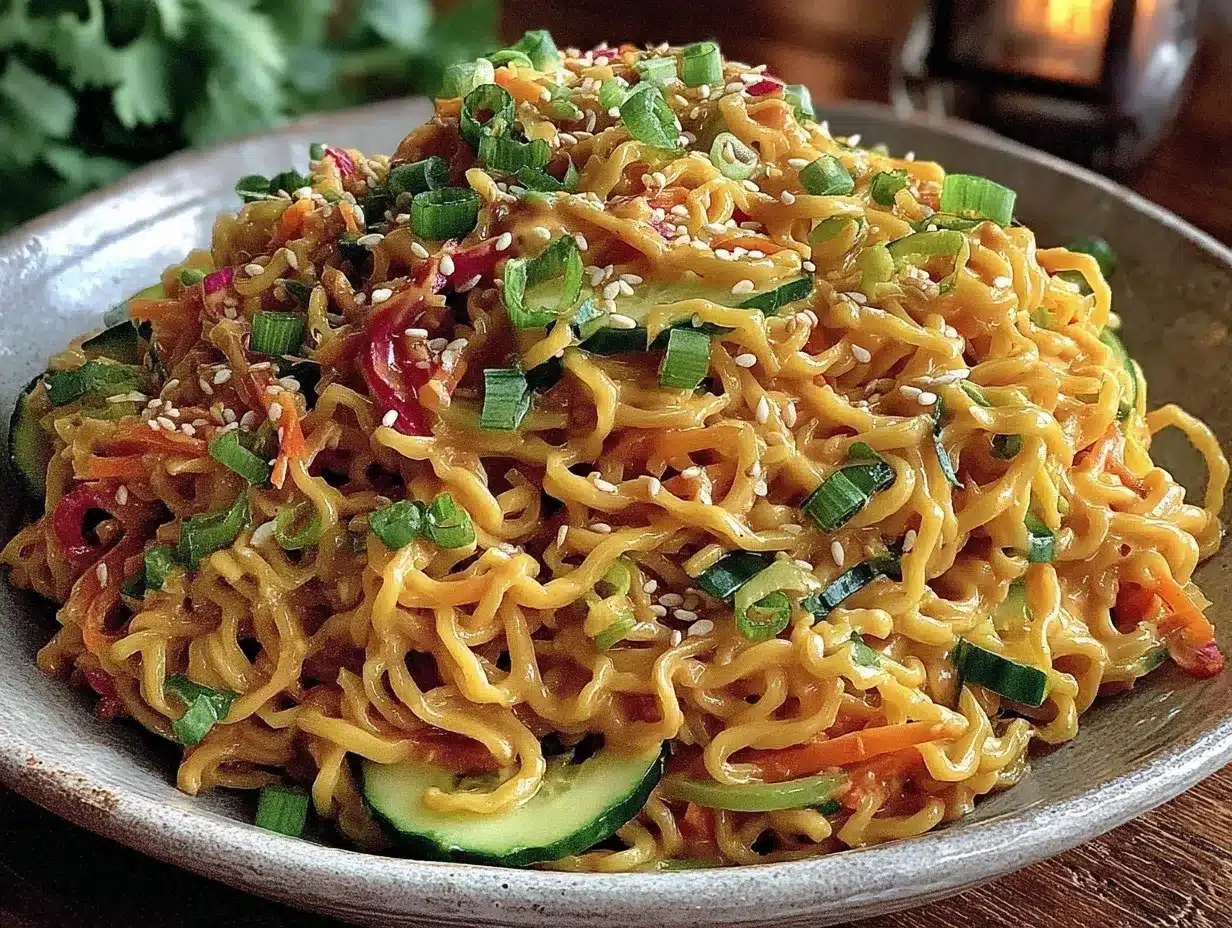 asian sesame noodle salad preparation steps