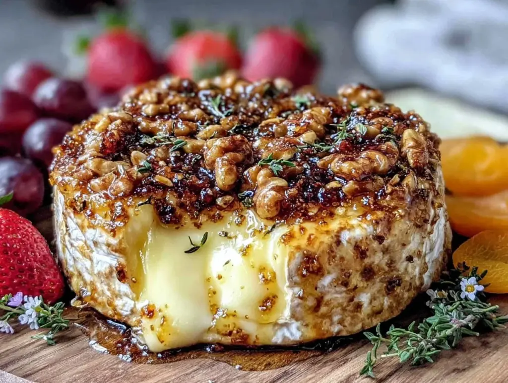 baked brie spring charcuterie board - featured image