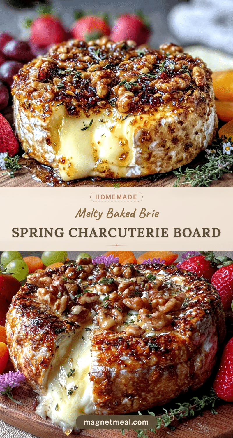 baked brie spring charcuterie board recipe