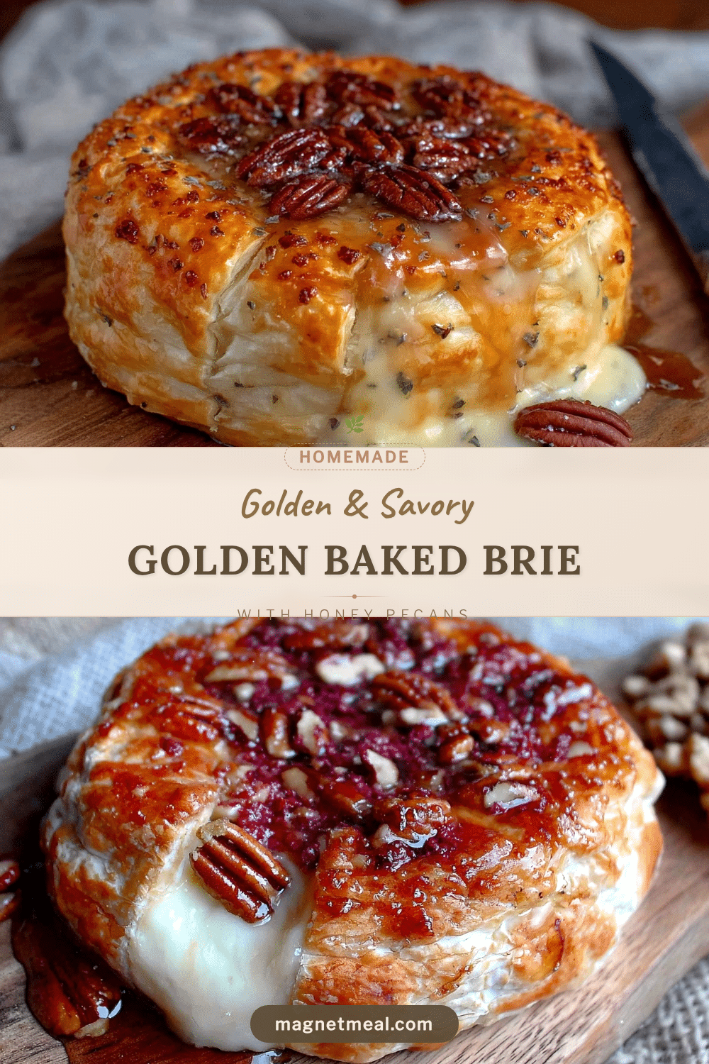 baked brie with honey and pecans recipe