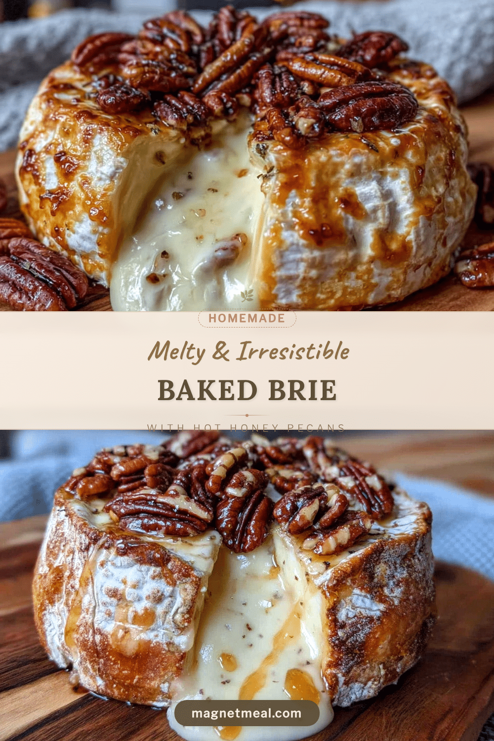 baked brie with hot honey and toasted pecans recipe