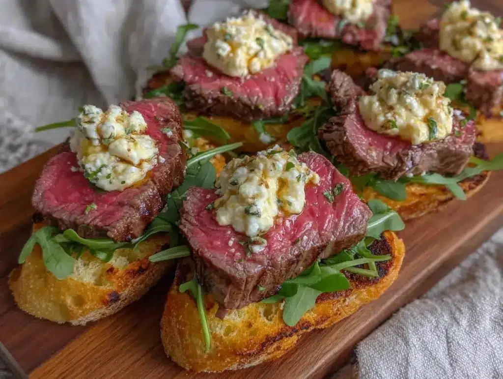 beef tenderloin crostini - featured image