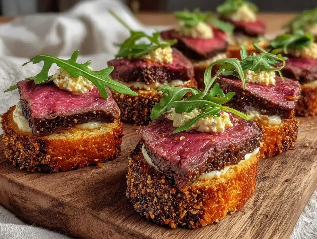 beef tenderloin crostini preparation steps