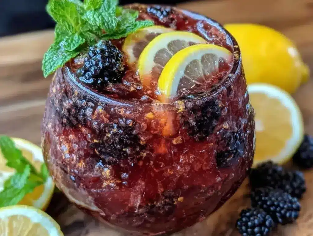 blackberry bourbon lemonade cocktail - featured image