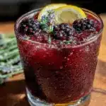blackberry lavender lemonade cocktail - featured image