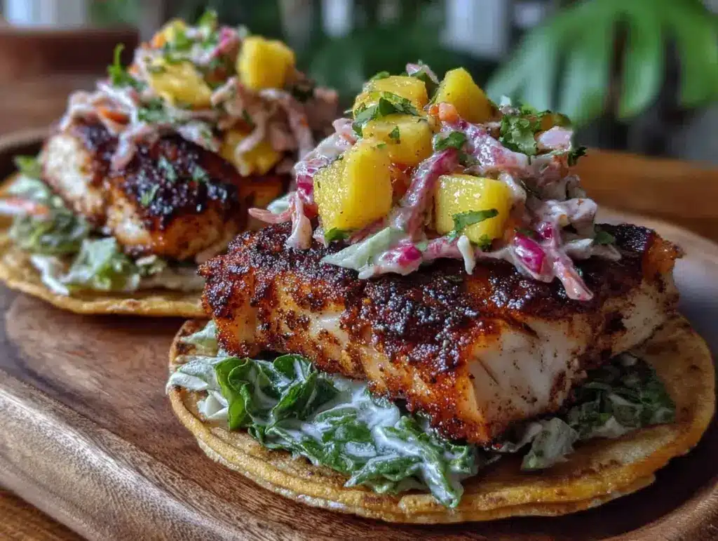 blackened mahi mahi tacos - featured image