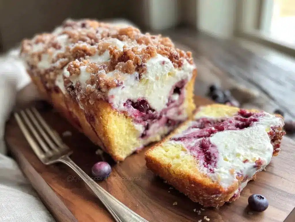 blueberry cream cheese coffee cake - featured image