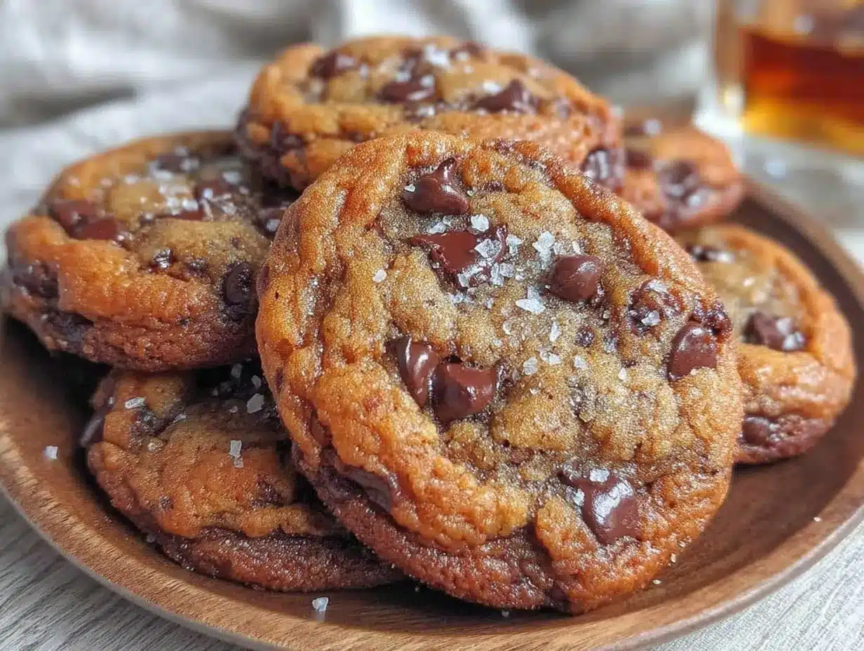 bourbon brown butter chocolate chip cookies preparation steps