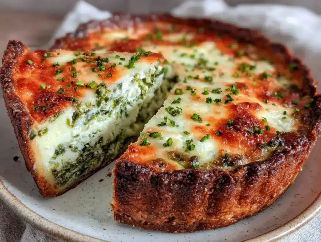 boursin cheese spinach quiche - featured image