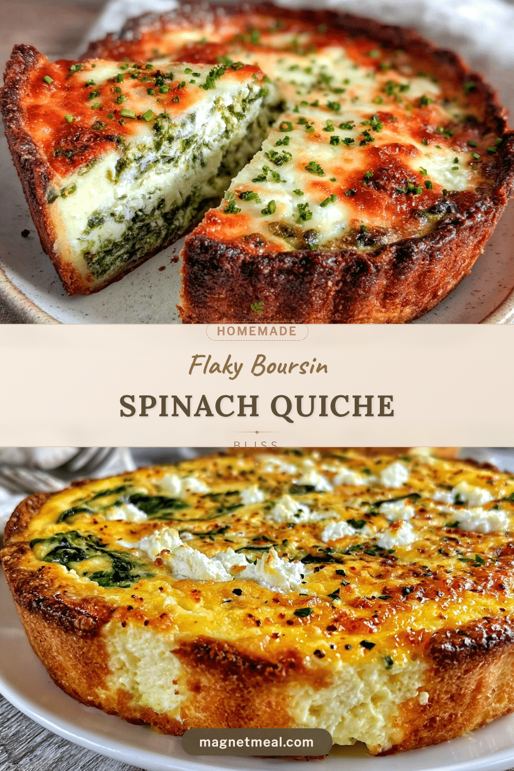 boursin cheese spinach quiche recipe
