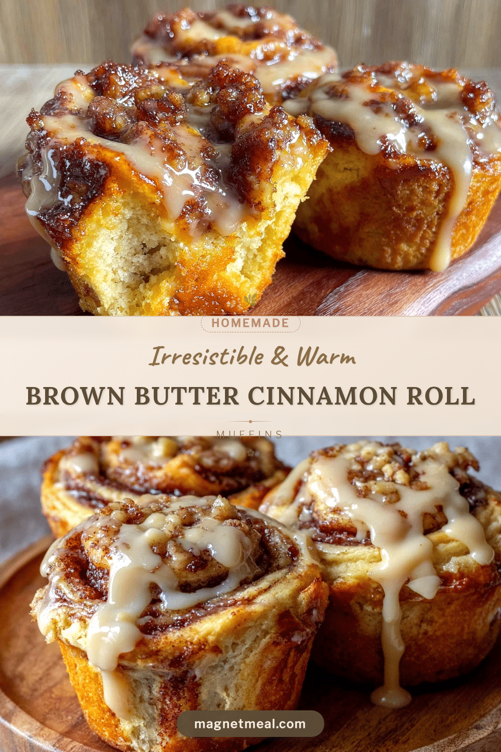brown butter cinnamon roll muffins recipe