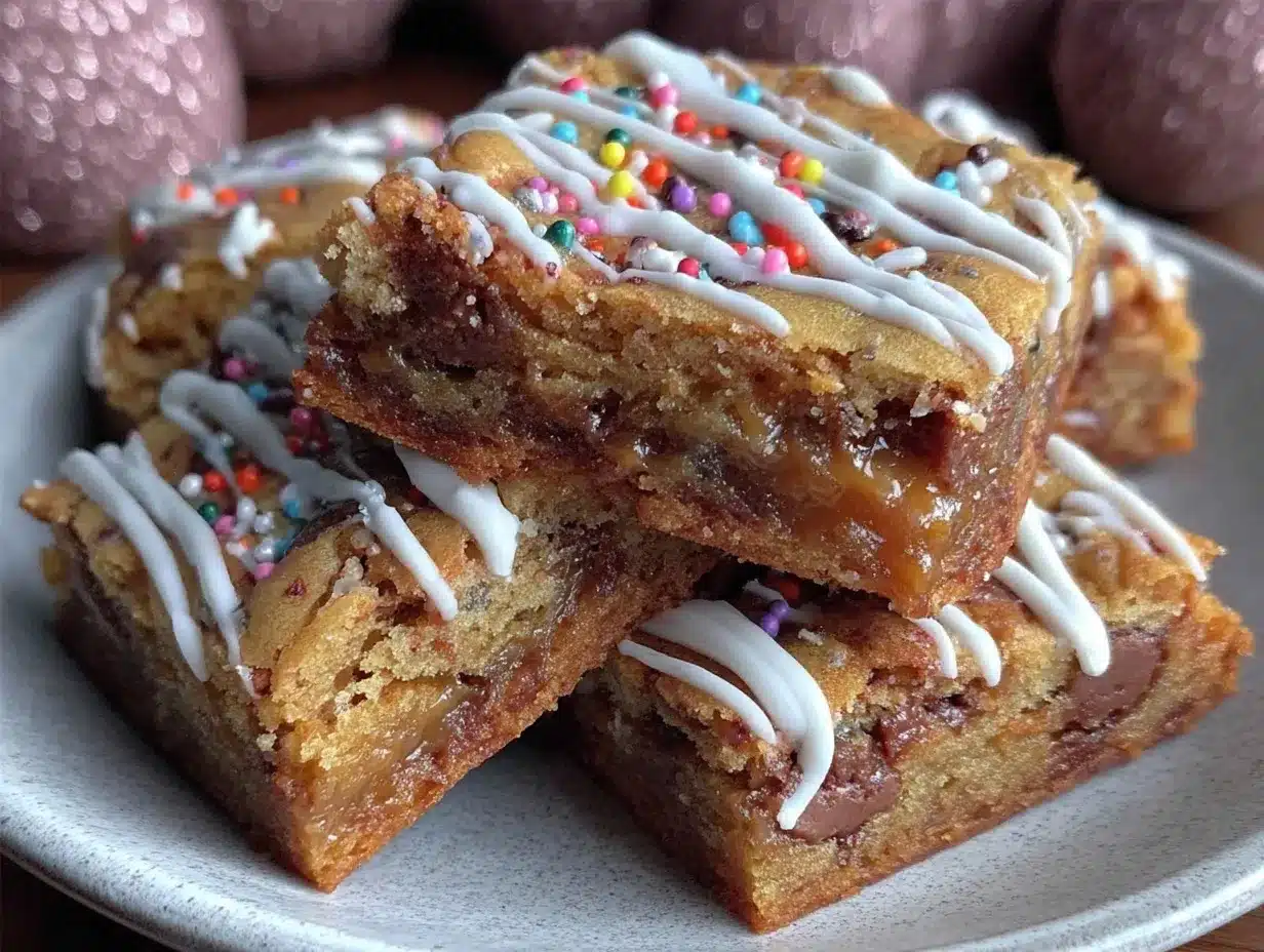 brown butter confetti cookie bars preparation steps