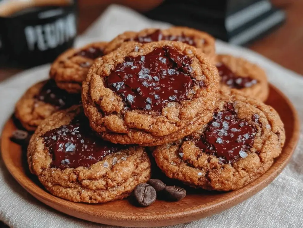 Brown Butter Espresso Dark Chocolate Chip Cookies - featured image