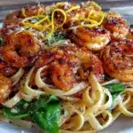 brown butter garlic shrimp pasta - featured image
