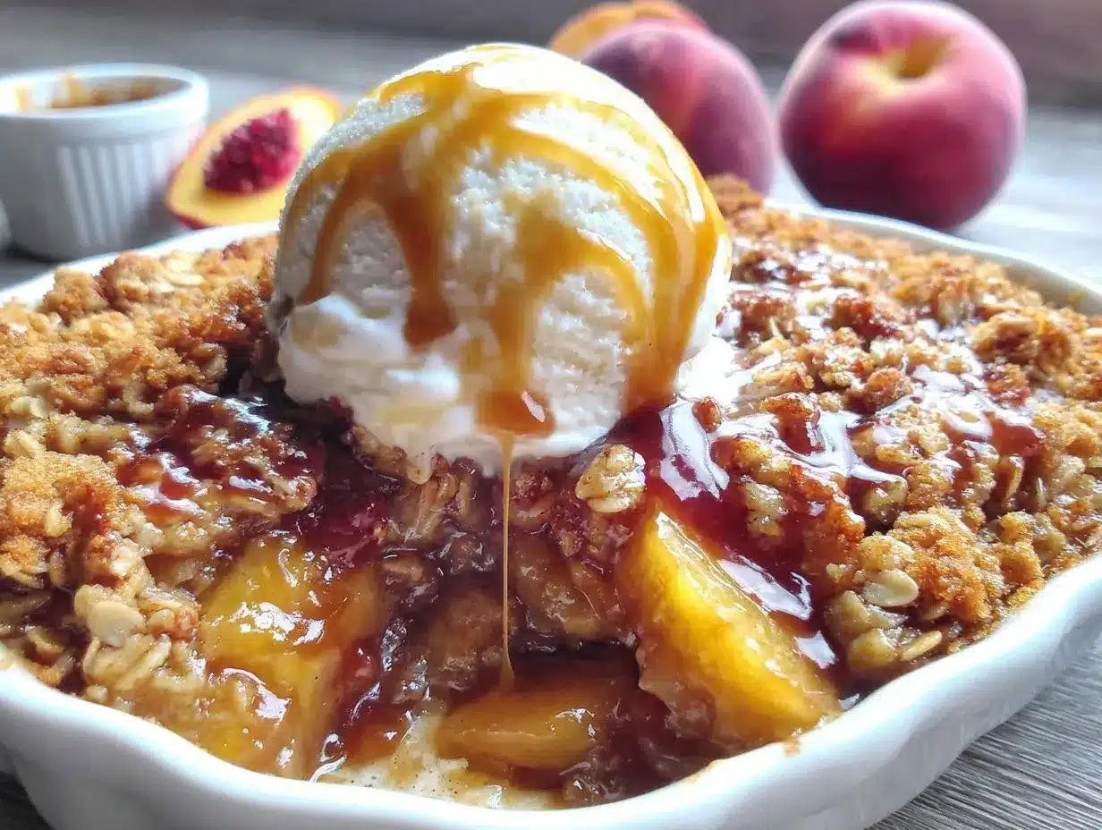 brown butter honey peach crisp preparation steps