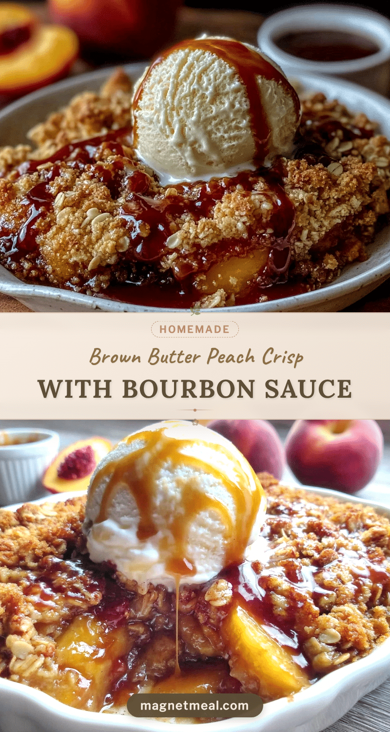 brown butter honey peach crisp recipe