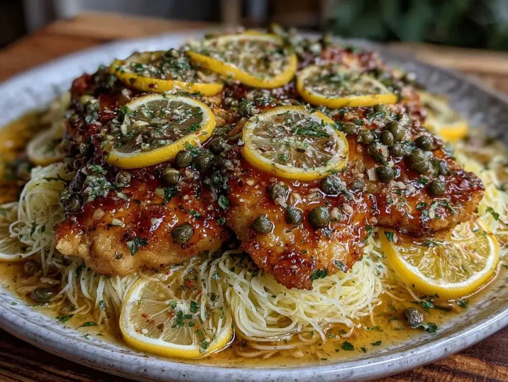 brown butter lemon caper chicken piccata - featured image