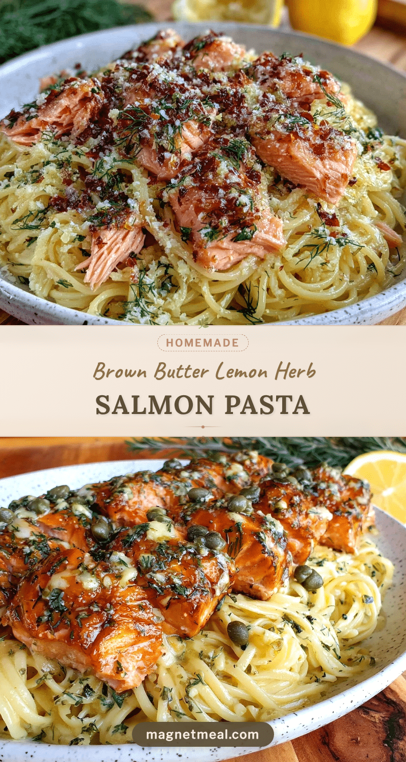 brown butter lemon herb salmon pasta recipe