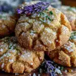 Brown Butter Lemon Lavender Crinkle Cookies - featured image